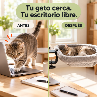Hamaca de escritorio para gatos